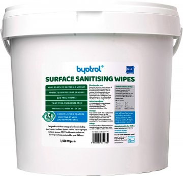 Byotrol Surface sanitising wipes (Dezinfekční utěrky pro sanitaci povrchů - 1500 ks)
